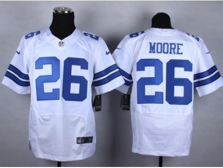 Nike Dallas Cowboys 26 Sterling Moore white Elite NFL Jersey