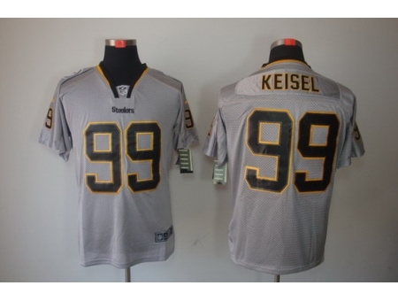 Nike Pittsburgh Steelers 99 Brett Keisel Grey Elite Lights Out NFL Jersey