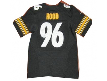 Nike Pittsburgh Steelers 96 Evander Hood Black Elite NFL Jersey