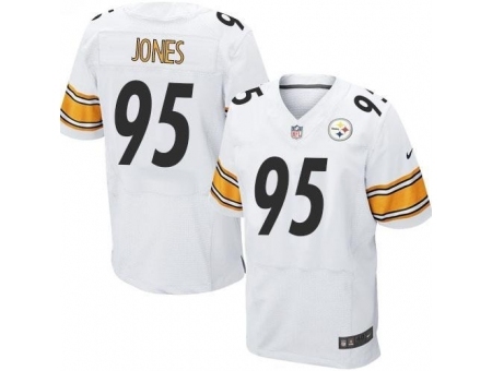 Nike Pittsburgh Steelers 95 Jarvis Jones White Elite NFL Jersey