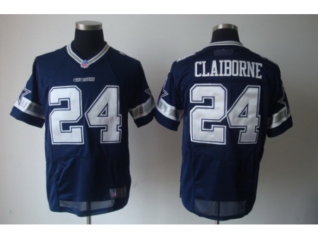 Nike Dallas Cowboys 24 Morris Claiborne Blue Elite NFL Jersey