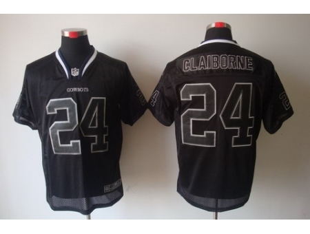 Nike Dallas Cowboys 24 Morris Claiborne Black Elite Lights Out NFL Jersey