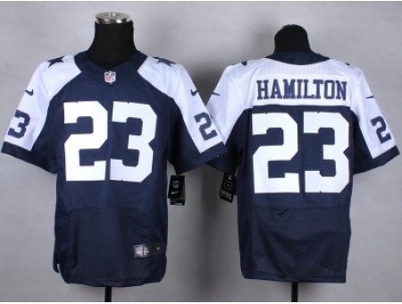 Nike Dallas Cowboys 23 Jakar Hamilton blue Elite thankgivings NFL Jersey