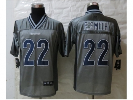 Nike Dallas cowboys 22 Emmitt Smith Grey Elite Vapor NFL Jersey