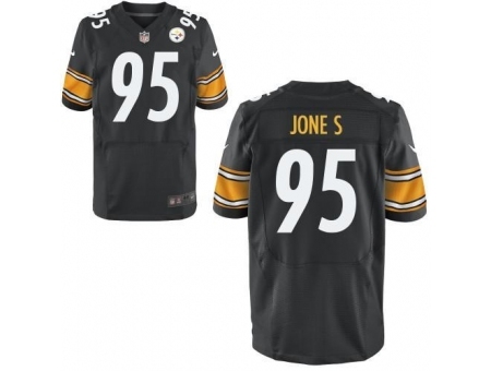 Nike Pittsburgh Steelers 95 Jarvis Jones Black Elite NFL Jersey