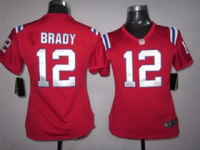 Nike Youth New England Patriots #12 Brady Red Jersey