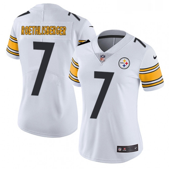 Womens Nike Pittsburgh Steelers 7 Ben Roethlisberger Elite White NFL Jersey