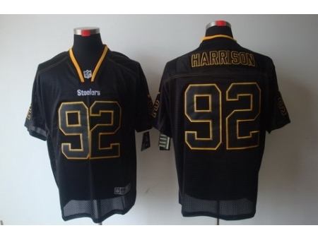 Nike Pittsburgh Steelers 92 James Harrison Black Elite Lights Out NFL Jersey