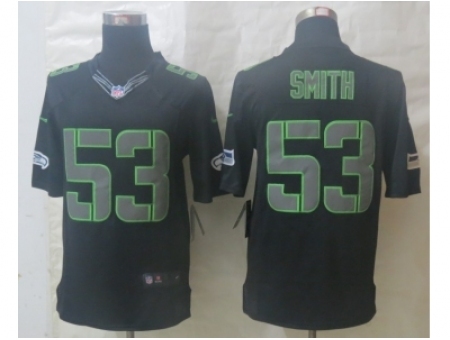 Nike Seattle Seahawks 53 Malcolm Smith Black Impact Limited NFL Jersey