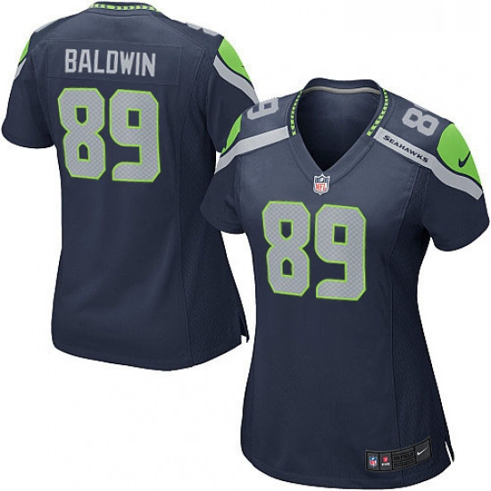 Womens Nike Seattle Seahawks 89 Doug Baldwin Game Steel Blue Team Color NFL Jersey