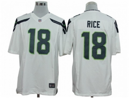 Nike Seattle Seahawks 18 Sidney rice white Limited NFL Jersey