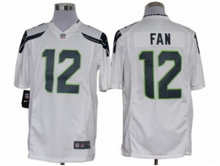 Nike Seattle Seahawks 12 Fan White Limited NFL Jersey