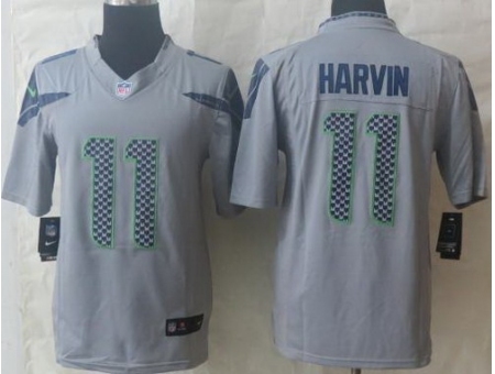 Nike Seattle Seahawks 11 Percy Harvin Grey LIMITED NFL Jersey