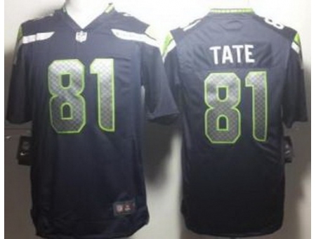 Nike Seattle Seahawks 81 Golden Tate Blue Game NFL Jersey