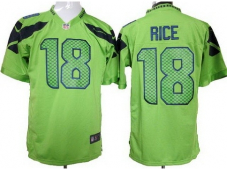 Nike Seattle Seahawks 18 Sidney Rice Green Game NFL Jersey