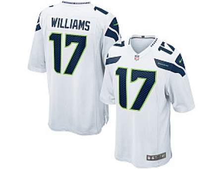 Nike Seattle Seahawks 17 Mike WilliamsWhite Game NFL Jersey