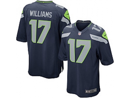 Nike Seattle Seahawks 17 Mike Williams Blue Game NFL Jersey