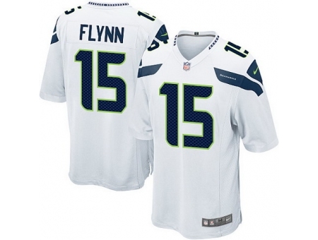 Nike Seattle Seahawks 15 Matt Flynn White Game NFL Jersey