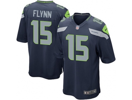 Nike Seattle Seahawks 15 Matt Flynn Blue Game NFL Jersey