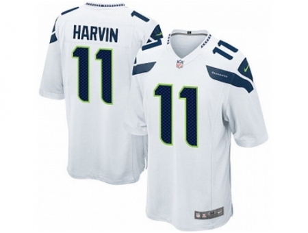 Nike Seattle Seahawks 11 Percy Harvin white Game NFL Jersey