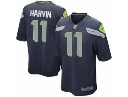 Nike Seattle Seahawks 11 Percy Harvin blue Game NFL Jersey