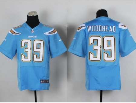 Nike San Diego Chargers 39 Danny Woodhead Light Blue Elite NFL Jersey