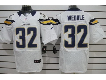 Nike San Diego Chargers 32 Eric Weddle White Elite NFL Jersey