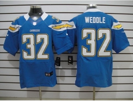 Nike San Diego Chargers 32 Eric Weddle Light blue Elite NFL Jersey