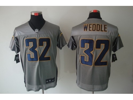 Nike San Diego Chargers 32 Eric Weddle Grey Elite Shadow NFL Jersey