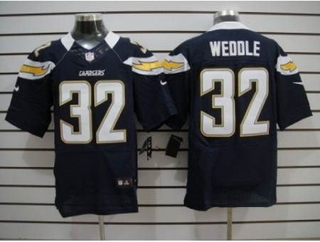 Nike San Diego Chargers 32 Eric Weddle Dark blue Elite NFL Jersey