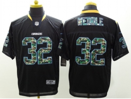 Nike San Diego Chargers 32 Eric Weddle Black Elite Camo Fashion NFL Jersey