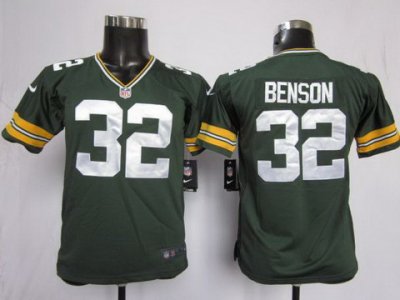 Youth Nike Green Bay Packers #32 Cedric Benson Green NFL Jerseys