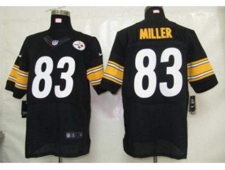 Nike Pittsburgh Steelers 83 Heath Miller black Elite NFL Jersey