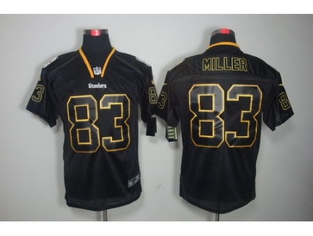 Nike Pittsburgh Steelers 83 Heath Miller Black Elite Lights Out NFL Jersey