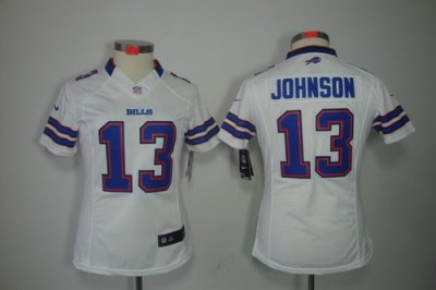 Nike Women Buffalo Bills #13 Johnson White Color Limited Jerseys