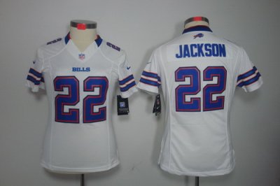 Nike Women Buffalo Bills #22 Jackson White Color Limited Jerseys