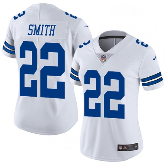 Womens Nike Dallas Cowboys 22 Emmitt Smith Elite White NFL Jersey