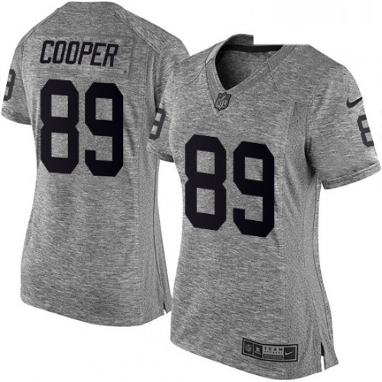 Womens Nike Oakland Raiders 89 Amari Cooper Limited Gray Gridiron NFL Jersey