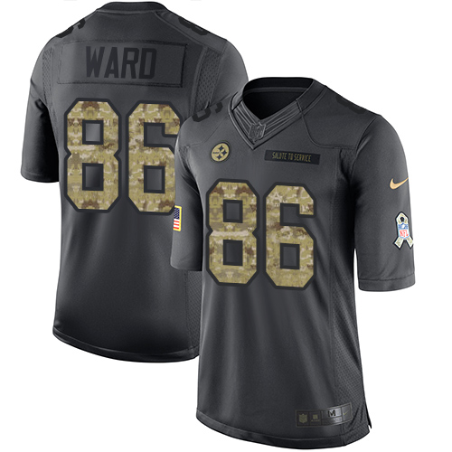 Nike Steelers #86 Hines Ward Black Youth Stitched NFL Limited 2016 Salute to Service Jersey