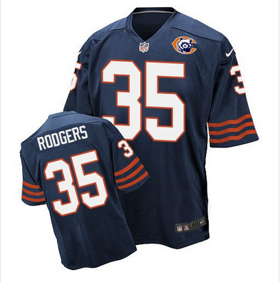 Nike Bears #35 Jacquizz Rodgers Navy Blue Throwback Mens Stitched NFL Elite Jersey