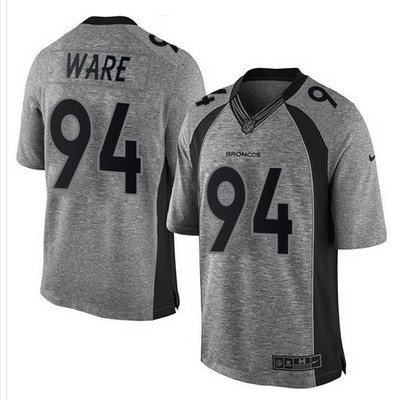 Nike Broncos #94 DeMarcus Ware Gray Mens Stitched NFL Limited Gridiron Gray Jersey