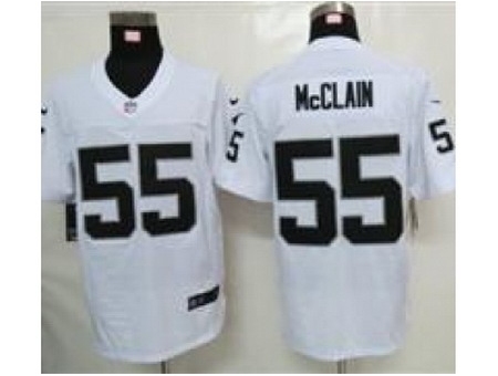 Nike Oakland Raiders 55 Rolando McClain White Elite NFL Jersey