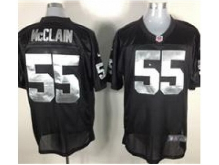 Nike Oakland Raiders 55 Rolando McClain Black Elite NFL Jersey