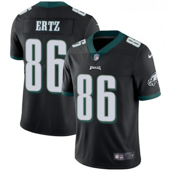 Mens Nike Philadelphia Eagles 86 Zach Ertz Black Alternate Vapor Untouchable Limited Player NFL Jers