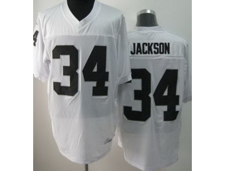 Nike Oakland Raiders 34 Bo.Jackson White Elite NFL Jersey