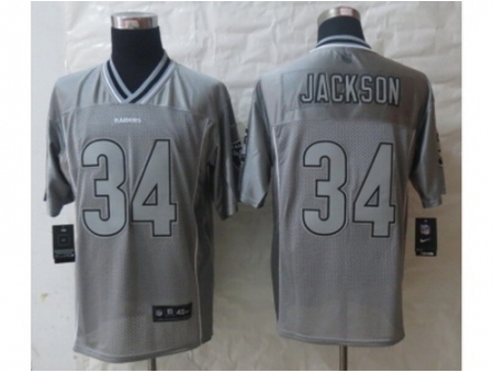 Nike Oakland Raiders 34 Bo.Jackson Grey Elite Vapor NFL Jersey