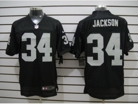 Nike Oakland Raiders 34 Bo.Jackson Black Elite NFL Jersey