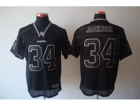 Nike Oakland Raiders 34 Bo.Jackson Black Elite Lights Out NFL Jersey