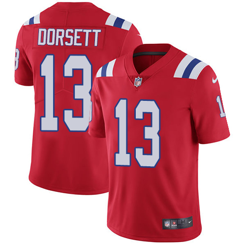 Nike Patriots #13 Phillip Dorsett Red Alternate Mens Stitched NFL Vapor Untouchable Limited Jersey