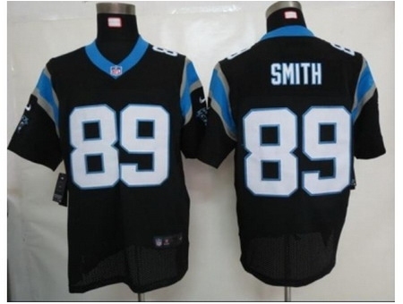 Nike Carolina Panthers 89 Steve Smith black Elite NFL Jersey